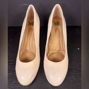 Womens Block Heel Patent lLeather Pump